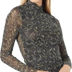 Ted Baker Teeana Sheer Mesh Turtleneck Sz L